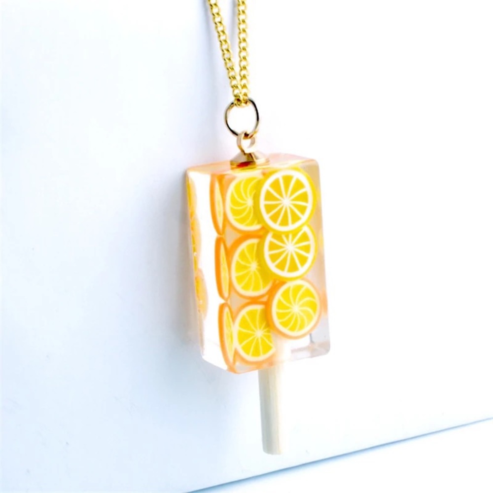 Orange Popsicle Necklace Summertime